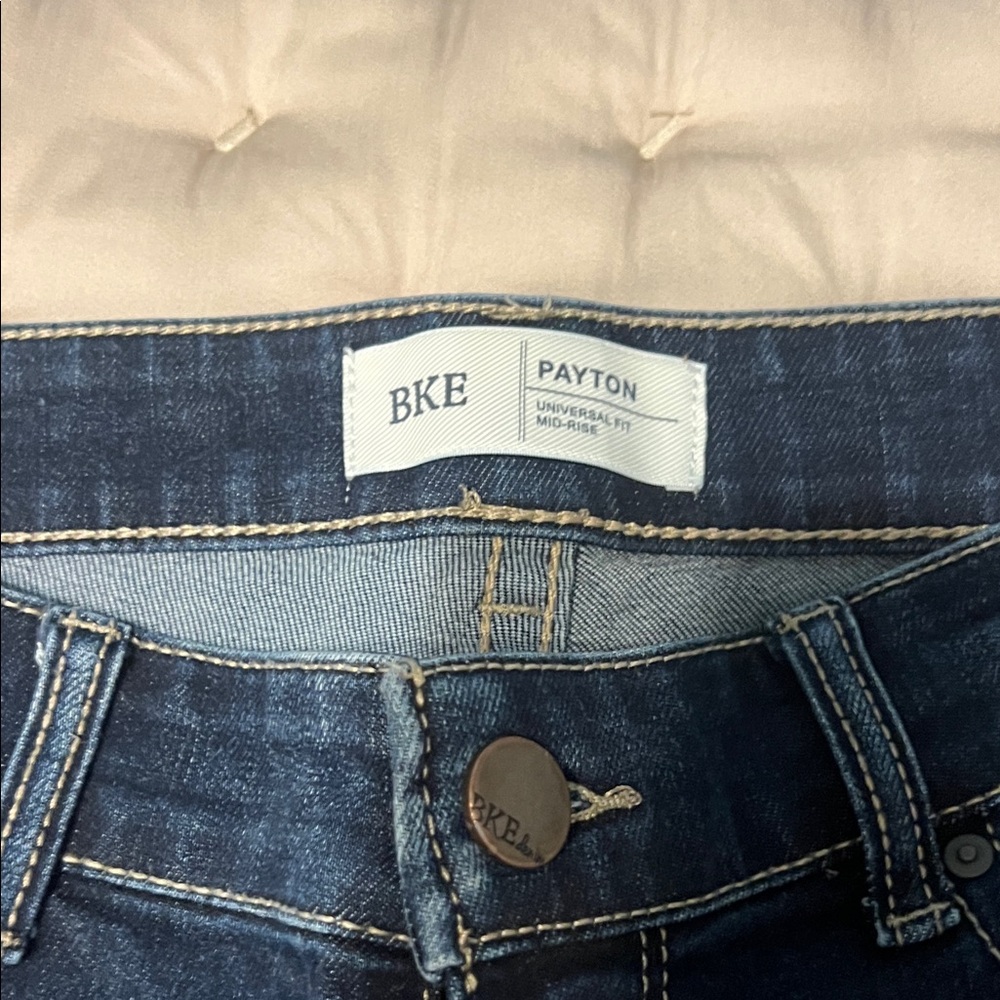 BKE Payton Straight-Leg Jeans in Dark Blue Wash